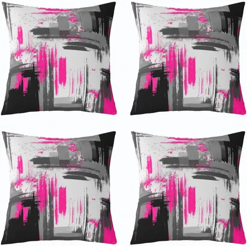 Vista 108 de Juego de 2 fundas de almohada abstractas de 16 x 16 pulgadas para niños, niñas, adolescentes, decoración de dormitorio, moderna a rayas, decoración