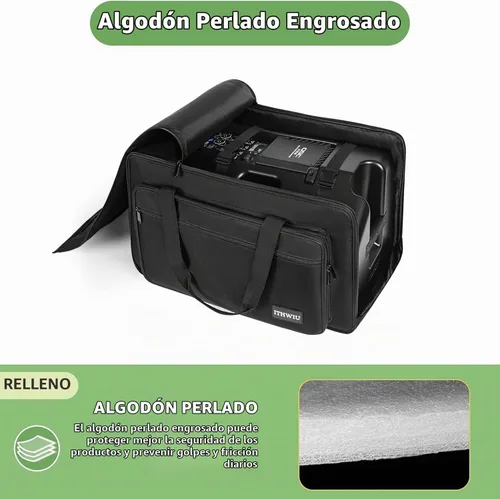 Vista 7 de Bolsa de transporte para altavoces con esponja gruesa para gabinetes de altavoces compactos de 8 pulgadas; resistente se adapta a QSC K8, Yamaha