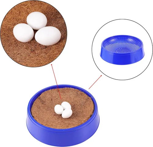 Vista 4 de Juego de suministros para palomas, 3 piezas, nido de cría de pájaros, huevos