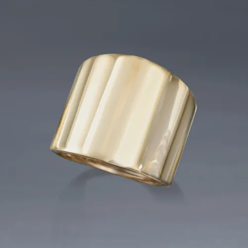 Vista 4 de Ross-Simons Italian 14kt Yellow Gold Wide Polished Ring