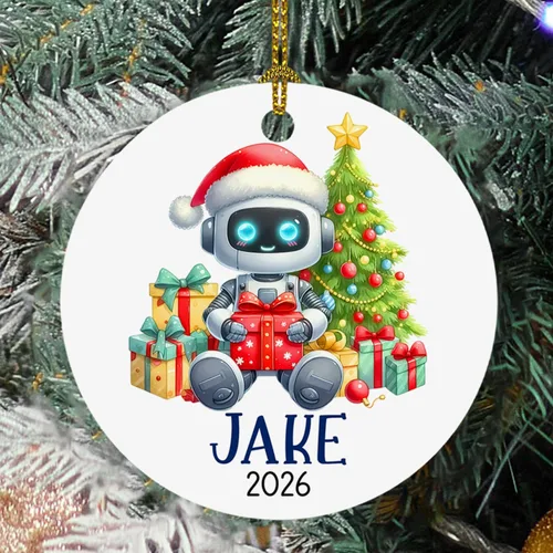 Vista 20 de Adorno de cristal de Navidad personalizado con nombre, muñeco de nieve personalizado para árbol de Navidad 2025, nuevo adorno de Navidad para bebé