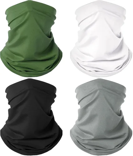 Vista 8 de 4 Pack Neck Gaiter Cooling Breathable Face Mask Summer UV Protection Bandana Gator Scarf for Men Women