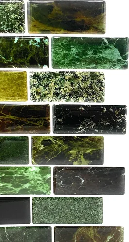 Vista 3 de RockRose Azulejos de vinilo autoadhesivos de alta calidad para despegar y pegar, decoración de estilo artístico, azulejos de pared con textura 3D