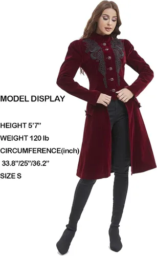 Vista 7 de SUPLEAP Chaqueta victoriana steampunk vintage renacentista para mujer, estilo gótico, uniforme