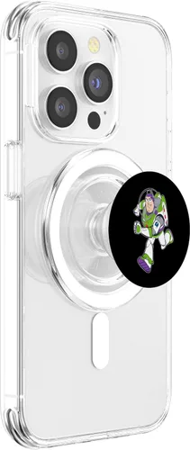 Vista 3 de Disney Pixar Toy Story 4 Here Comes Buzz Lightyear PopSockets MagSafe PopGrip para iPhone