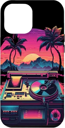 Vista 24 de AV Technician Turntable Audio Sound Record Vinyl Synthwave Case for iPhone 15 Plus