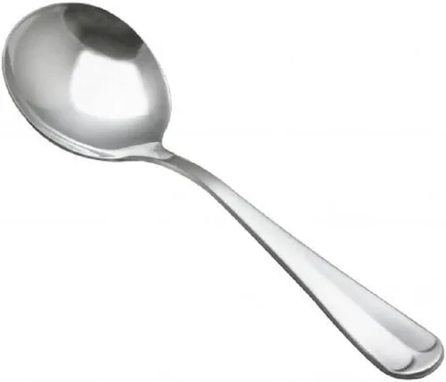 Vista 4 de TrueCraftware - Dakota - Juego de 12 cucharas de caldo de acero inoxidable, cubiertos de acero inoxidable, juego de cubiertos de cocina