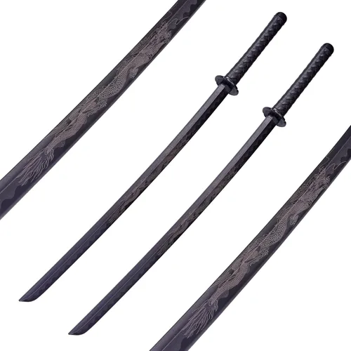 Vista 11 de Espada Katana de Polipropileno - Espada Samurái Japonesa de Entrenamiento, Espada Larga Roma, Katana de Práctica de Artes Marciales para Hombres