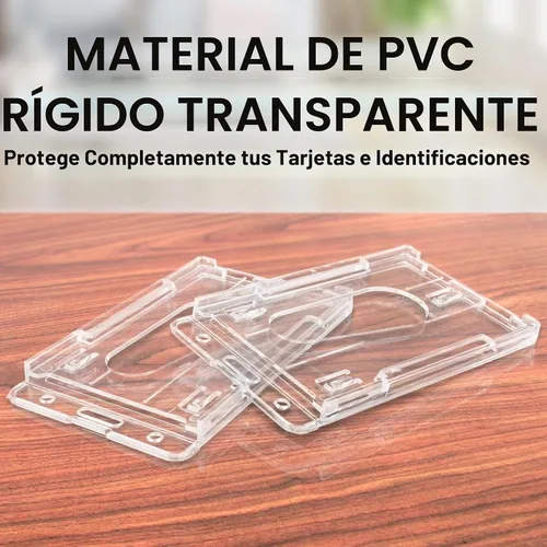 Vista 6 de USA - Soportes rígidos para tarjetas de identificación - Transparente, vertical, 3.35 x 2.1 pulgadas, paquete de 2 - Protectores de tarjetas
