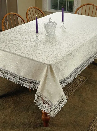 Vista 12 de Flor Lazo clásico Lace diseño Manteles, Rectangular