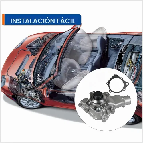Vista 4 de MACEL AW7164 Bomba de agua con junta compatible con [4.0L L6 solamente] Jeep Grand Cherokee 1999-2004, Jeep TJ 2000-2006, Wrangler