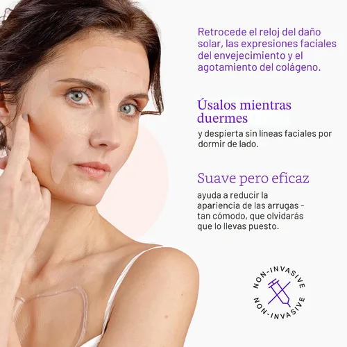 Vista 3 de BLUMBODY Parches antiarrugas para la cara, frente – Parches faciales antiarrugas para suavizar los ojos, la boca y la frente – Cinta facial sin