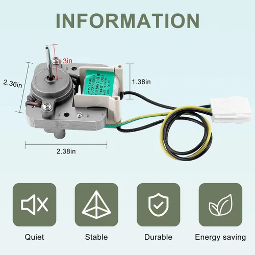 Vista 2 de Motor del ventilador del evaporador del refrigerador 297309000 297250000 compatible con Cro-sley Frigid-aire Elec-trolux Ken-More refrigerador