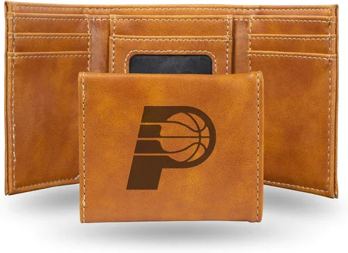 Vista 50 de NBA Rico Industries - Billetera triple grabada con láser y tres pliegues, accesorio para hombre