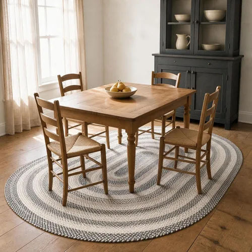 Vista 42 de Homespice Alfombra ovalada trenzada de yute de hoja ámbar, ideal como Hoja de ámbar
