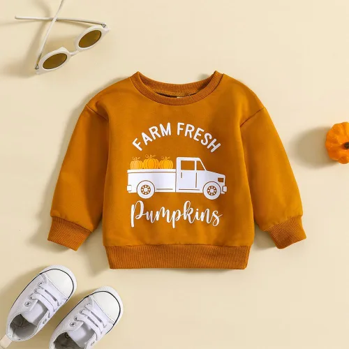 Vista 6 de Camiseta de Halloween para bebé, niño, niña, sudadera de manga larga, suéter de cuello redondo, ropa de otoño