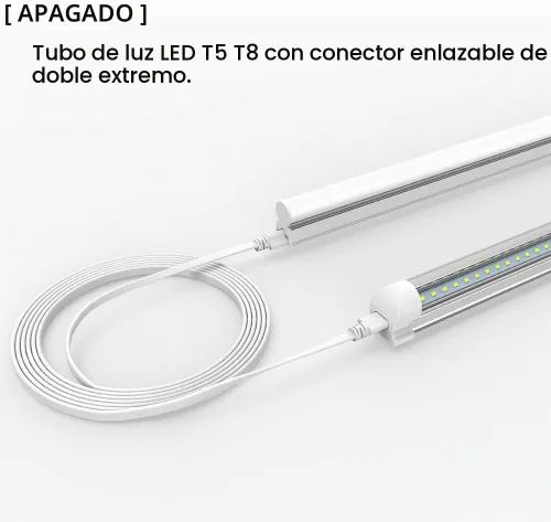 Vista 8 de Paquete de 4 cables de conexión hembra a hembra de 2 pies para luz LED T5 T8 de tienda