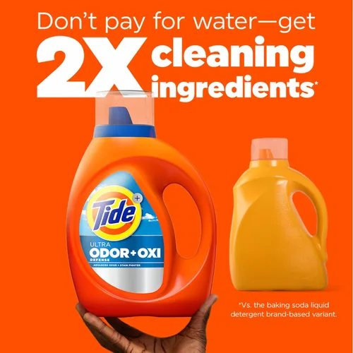 Vista 6 de Tide Ultra Odor Defense Plus Oxi - Detergente líquido para ropa, 132 onzas líquidas, 94 cargas, detergente líquido avanzado para la ropa que combate