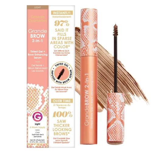 Vista 15 de Grande Cosmetics GrandeBROW - Gel tintado para cejas 2 en 1 + suero para mejorar las cejas