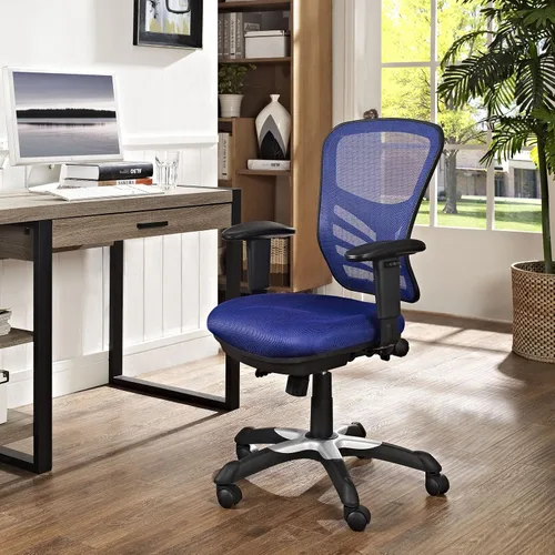 Vista 2 de Modway EEI-757 Silla de oficina ergonómica articulada de malla en azul