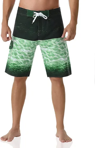 Vista 4 de Nonwe Traje de baño para hombre de secado rápido con bolsillo ajustable en la cintura