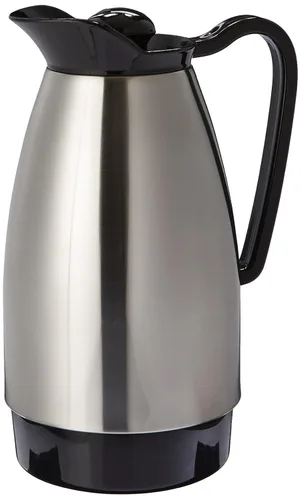 Vista 3 de Service Ideas Jarra clásica, 33.8oz, vidrio aislado al vacío CGC101SS en 1 litro cepillado, exterior de acero inoxidable