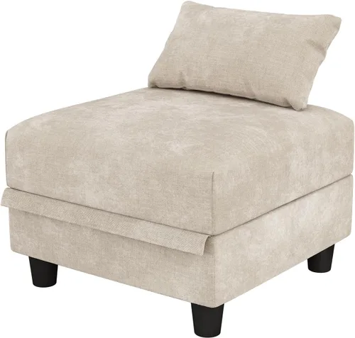 Vista 4 de LLappuil Sofá modular otomano con almacenamiento, módulo otomano grande de felpilla para sofá modular, pieza de sofá seccional reversible extraíble