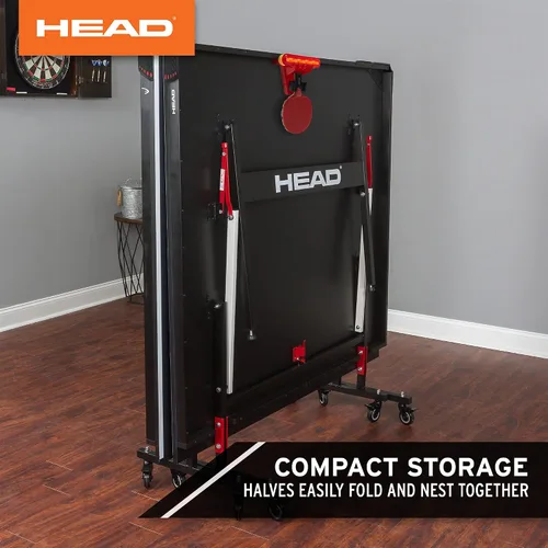 Vista 4 de HEAD Summit USA - Mesa de tenis de mesa para interiores, red de grado de competencia, fácil de instalar en 10 minutos, mesa de ping pong con modo