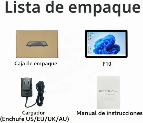 Vista 8 de HIGOLEPC MINI PC, 10.1 pulgadas pantalla táctil Win 11 Pro Mini computadora, Celeron N5095 8GB RAM/128GB ROM Mini PC con pantalla, Dual RS232 HDMI