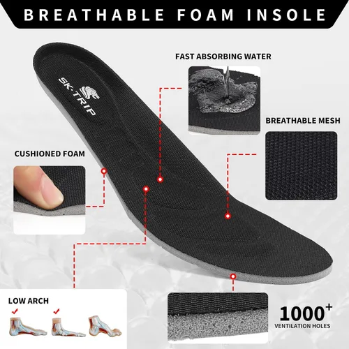 Vista 6 de SKTRIP Zapatos deportivos ligeros para caminar para hombre, zapatos deportivos de malla transpirable, informales, antideslizantes, gimnasio