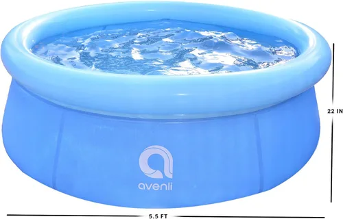 Vista 2 de JLeisure Avenli 12014 - Juego inflable de 5.5 pies x 20 pulgadas, capacidad para 1 a 2 personas, para niños sobre el suelo, piscina infantil