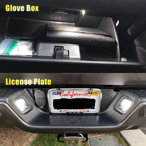 Vista 5 de Kit de luces LED interiores Ram de 12 piezas para Dodge Ram 1500 2500 3500 blanco 6000K paquete de iluminación LED interior + luces de matrícula
