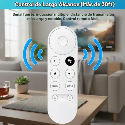 Vista 4 de Control remoto de repuesto para Google TV Streamer (4K), control remoto por voz