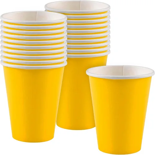 Vista 9 de Vibrantes vasos de papel morados (paquete de 20) – 9 onzas – Perfecto para fiestas, reuniones, picnics y uso doméstico