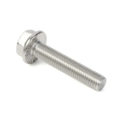 Vista 16 de Tornillos hexagonales con brida M10-0.059 x 0.787 in, acero inoxidable 18-8 (304), acabado liso, DIN 6921, 5 PCS