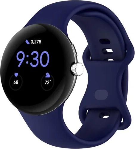 Vista 15 de Correa Compatible con Google Pixel Watch 1/2/3/4 (41mm), Pulsera de Reemplazo de Silicona Suave Deportiva para Google Pixel Watch 41mm Blanco