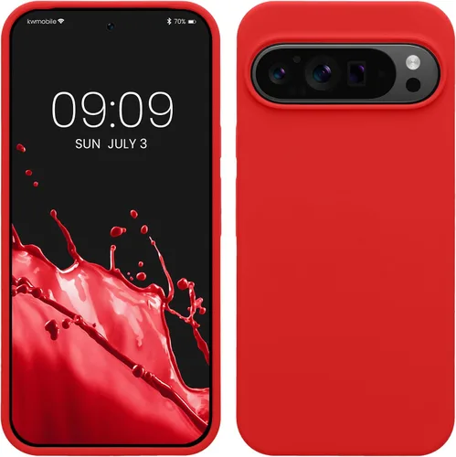 Vista 14 de kwmobile Funda Compatible con Google Pixel 6 Pro - Funda de Teléfono de Silicona TPU con Acabado Suave - Azul Caribe