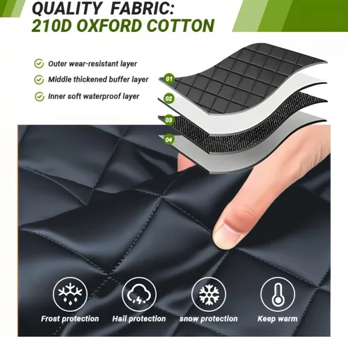 Vista 3 de Hail Protector Motorcycle Cover for Yamaha FZ1, Heavy-Duty Motorbike rain Covers Keep Vehicle Clean ，Scratch-Resistant Flame-Retardant Snow-Proof