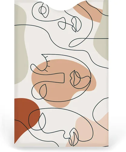 Vista 4 de Fundas para tarjetas de crédito con bloqueo RFID, juego de 6 (arte de línea)