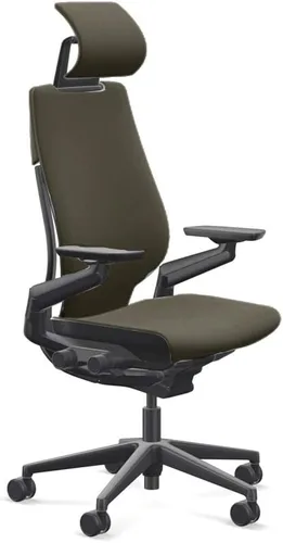 Vista 13 de Steelcase - Silla de escritorio Gesture con reposacabezas, soporte lumbar y estructura negra