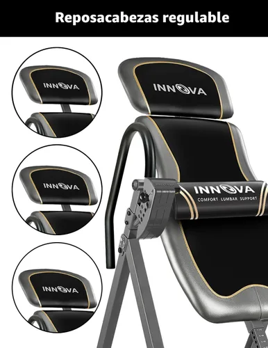 Vista 6 de Innova Health and Fitness Inversion Table with Adjustable Headrest, Reversible Ankle Holders, and 300 lb Weight Capacity