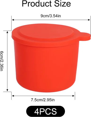 Vista 2 de 4 piezas de hielo para Kitchenaid con tapas, accesorios reutilizables de silicona para máquina de hacer hielo compatibles con la afeitadora de hielo