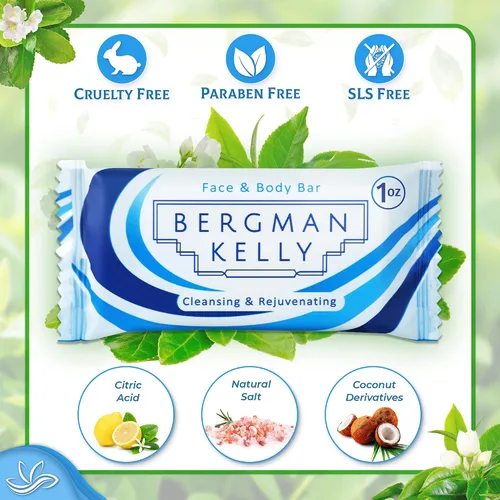 Vista 2 de BERGMAN KELLY - Barras de jabón de hotel - Té blanco, 1 oz, paquete de 100 - Amenidades de lujo a granel de tamaño de viaje - Mini jabón rectangular