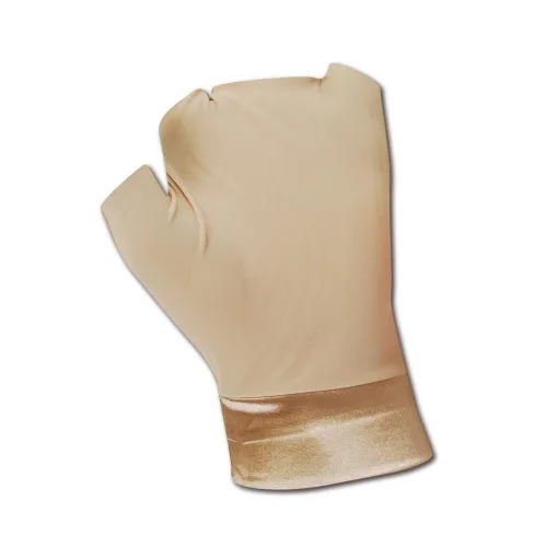 Vista 2 de Occunomix MC450M - Guantes de soporte, sin dedos, nailon y elastano para manos y muñeca, talla M, color beige (un par)