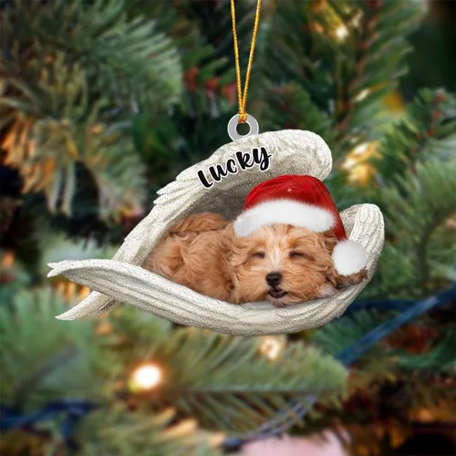 Vista 143 de Ángel durmiente de Afghan Hound para Navidad, adorno personalizado con el nombre del perro, adorno de Navidad personalizado para amantes de perros