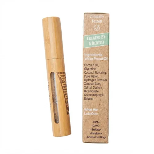 Vista 3 de Dr. Ginger - Bolígrafo blanqueador de aceite de coco con xilitol, menta de coco, 0.35 onzas Coconut Powered Whitening, Coconut Oil, Xylitol