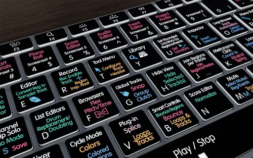 Vista 5 de KB Covers Teclado retroiluminado Logic Pro Atajos codificados por