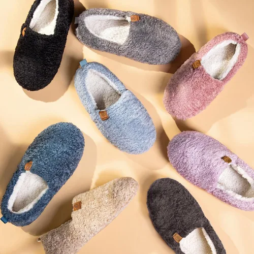 Vista 6 de EverFoams Pantuflas suaves y rizadas para mujer, de espuma viscoelástica, ligeras, cómodas, con forro polar