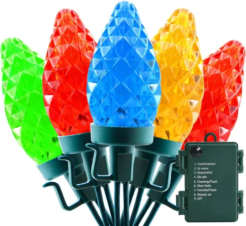 Vista 11 de ASENEK - Guirnalda de luces navideñas adecuadas para patios interiores y exteriores (multicolor, 1 unidad)