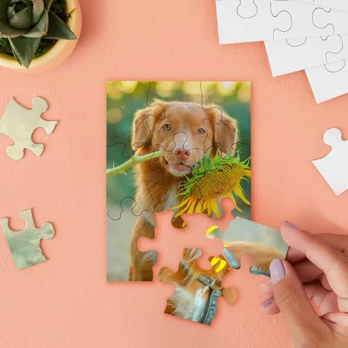 Vista 4 de Rompecabezas en blanco para dibujar, rompecabezas de bricolaje y piezas para escribir, aprendizaje interactivo y espacios en blanco para niños, 24
